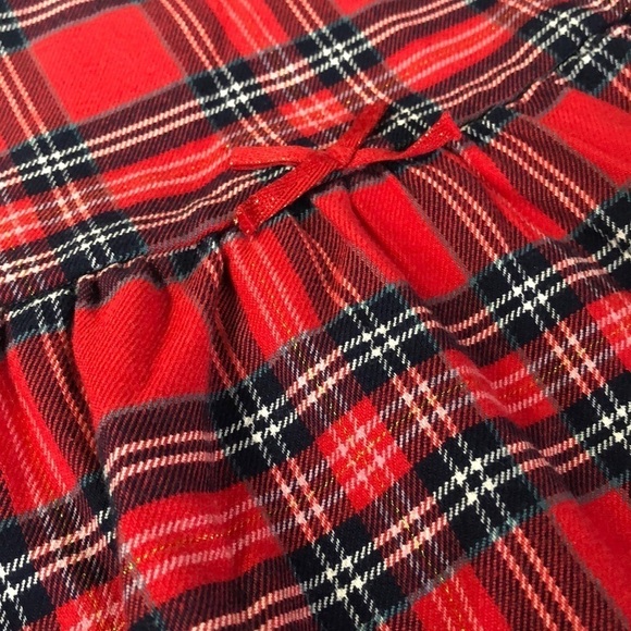 H&M Plaid Sleeveless Dress Red Blue White Gold Size 18-24 months - Picture 3 of 7